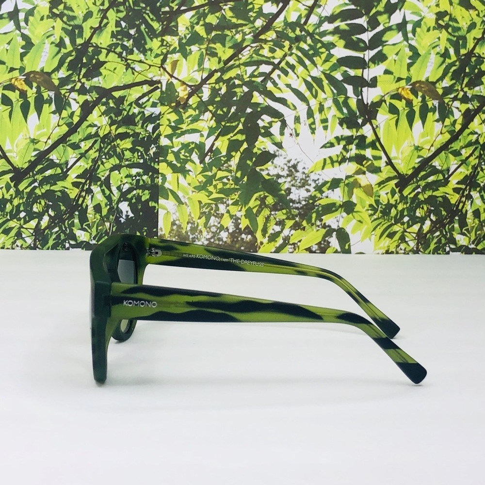 Anthropologie Green Camouflage Round Sunglasses - Picture 8 of 11